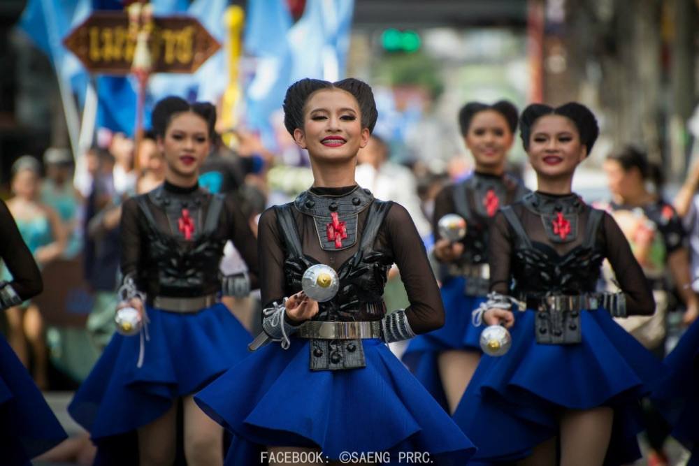 คฑากร คณะ เมฆราช(สีฟ้า) โรงเรียน กัลยาณีศรีธรรมราช จ.นครศรีธรรมราช