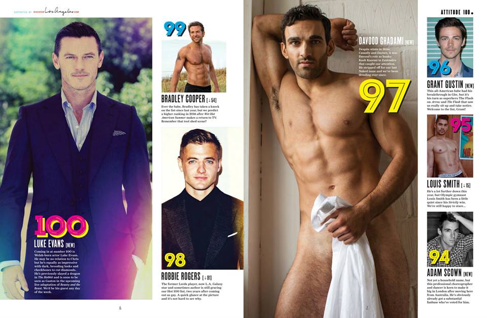 รวม 100 หนุ่มฮอต จากนิตยสาร Attitude UK 2015