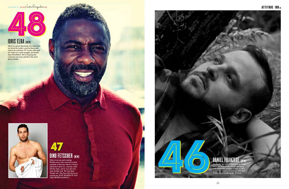 รวม 100 หนุ่มฮอต จากนิตยสาร Attitude UK 2015
