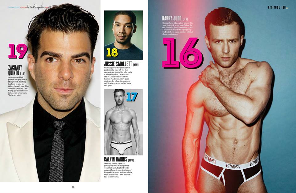 รวม 100 หนุ่มฮอต จากนิตยสาร Attitude UK 2015