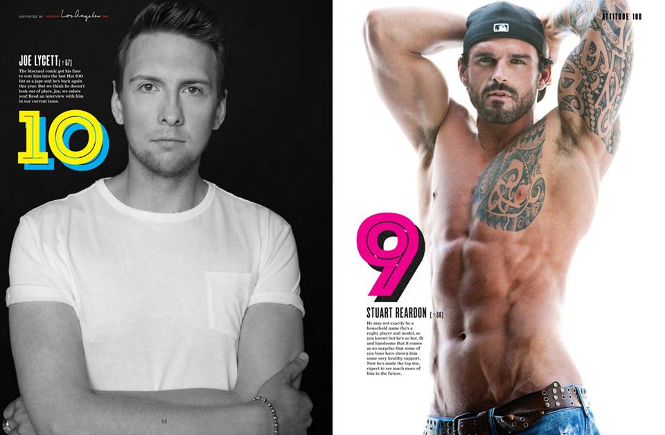 รวม 100 หนุ่มฮอต จากนิตยสาร Attitude UK 2015