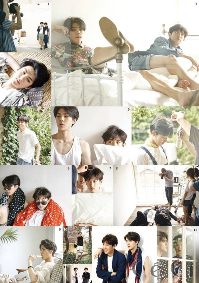 Chanyeol & Sehun @ CeCi Korea August 2015