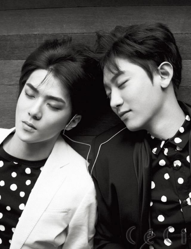 Chanyeol & Sehun @ CeCi Korea August 2015