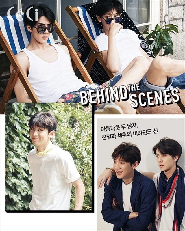 Chanyeol & Sehun @ CeCi Korea August 2015