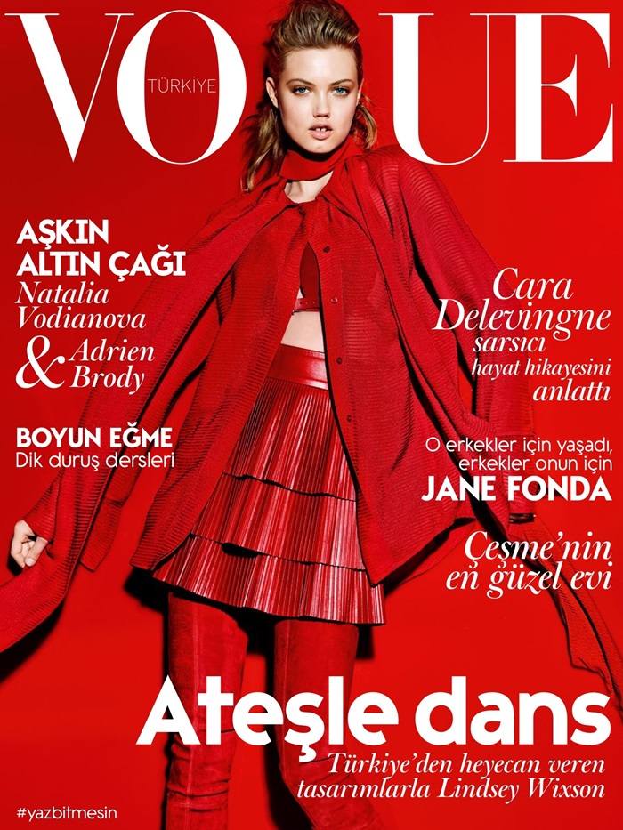 Lindsey Wixson @ Vogue T&uuml;rkiye August 2015