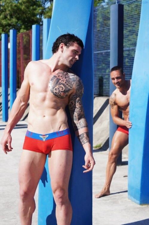 Hot men in their underwear