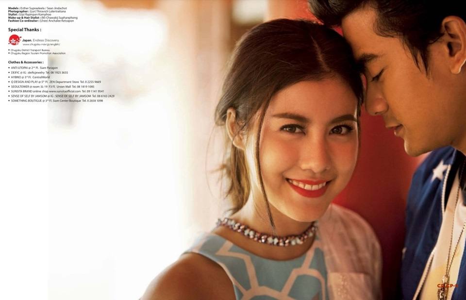 ฌอห์ณ จินดาโชติ & เอสเธอร์ สุปรีย์ลีลา @ HONEYMOON+TRAVEL vol.14 no.159 August 2015