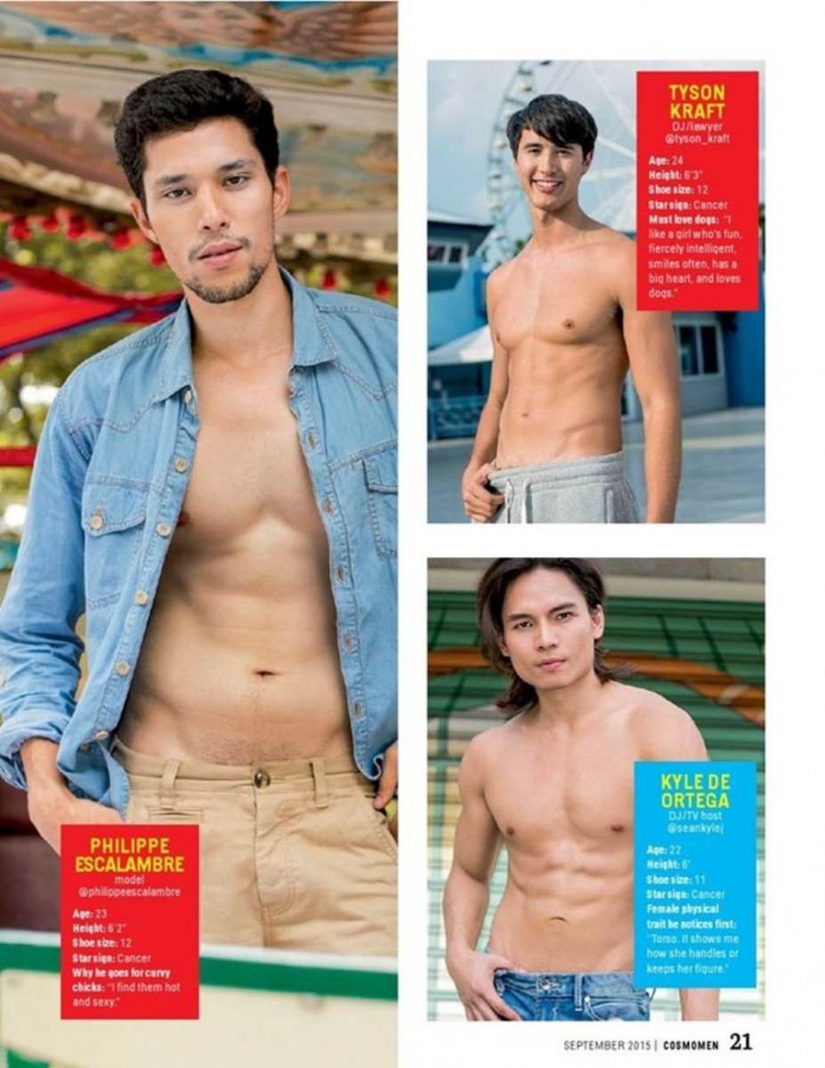 หนุ่มปินส์ หุ่นแน่นๆ @Cosmo Men Philippines September 2015