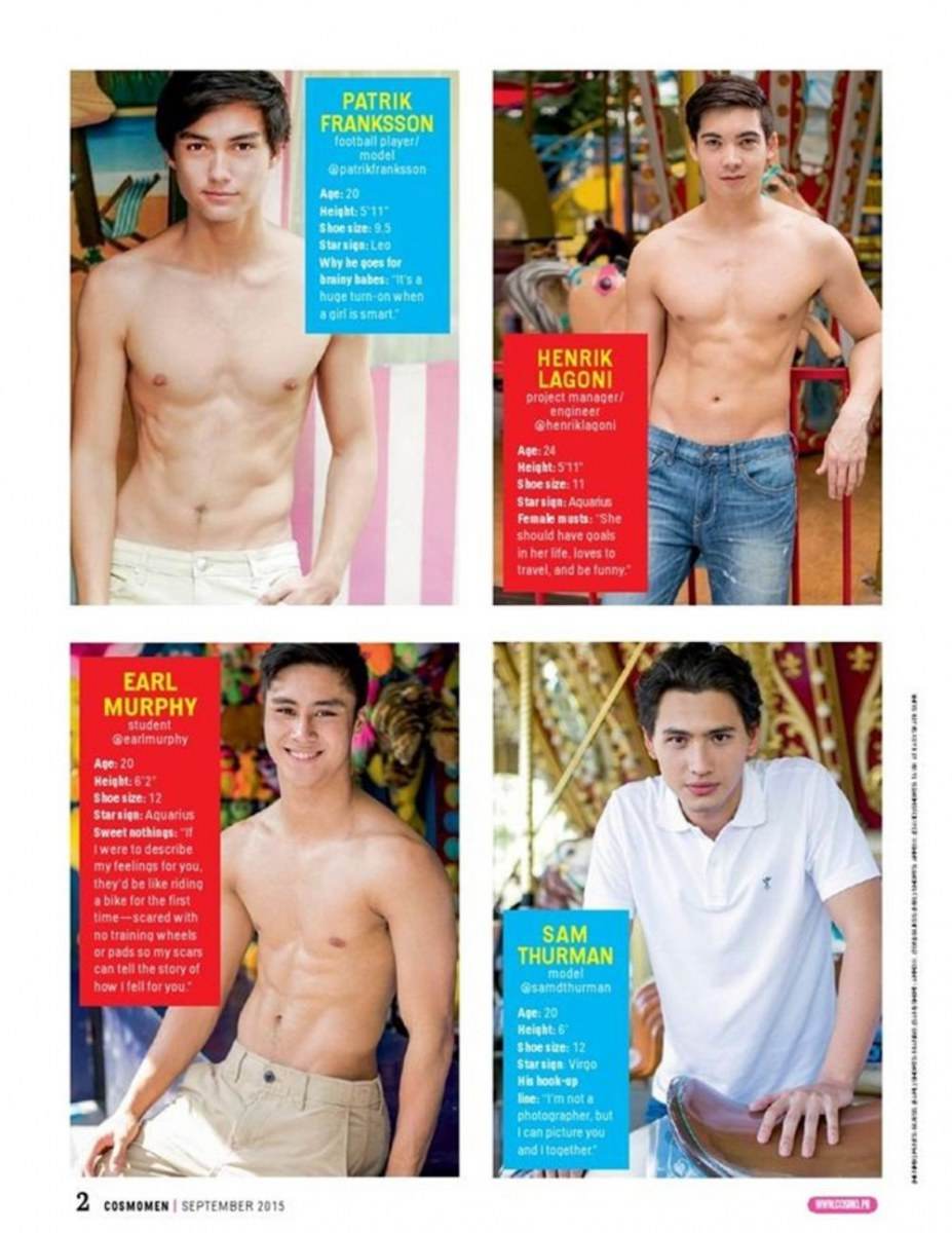 หนุ่มปินส์ หุ่นแน่นๆ @Cosmo Men Philippines September 2015