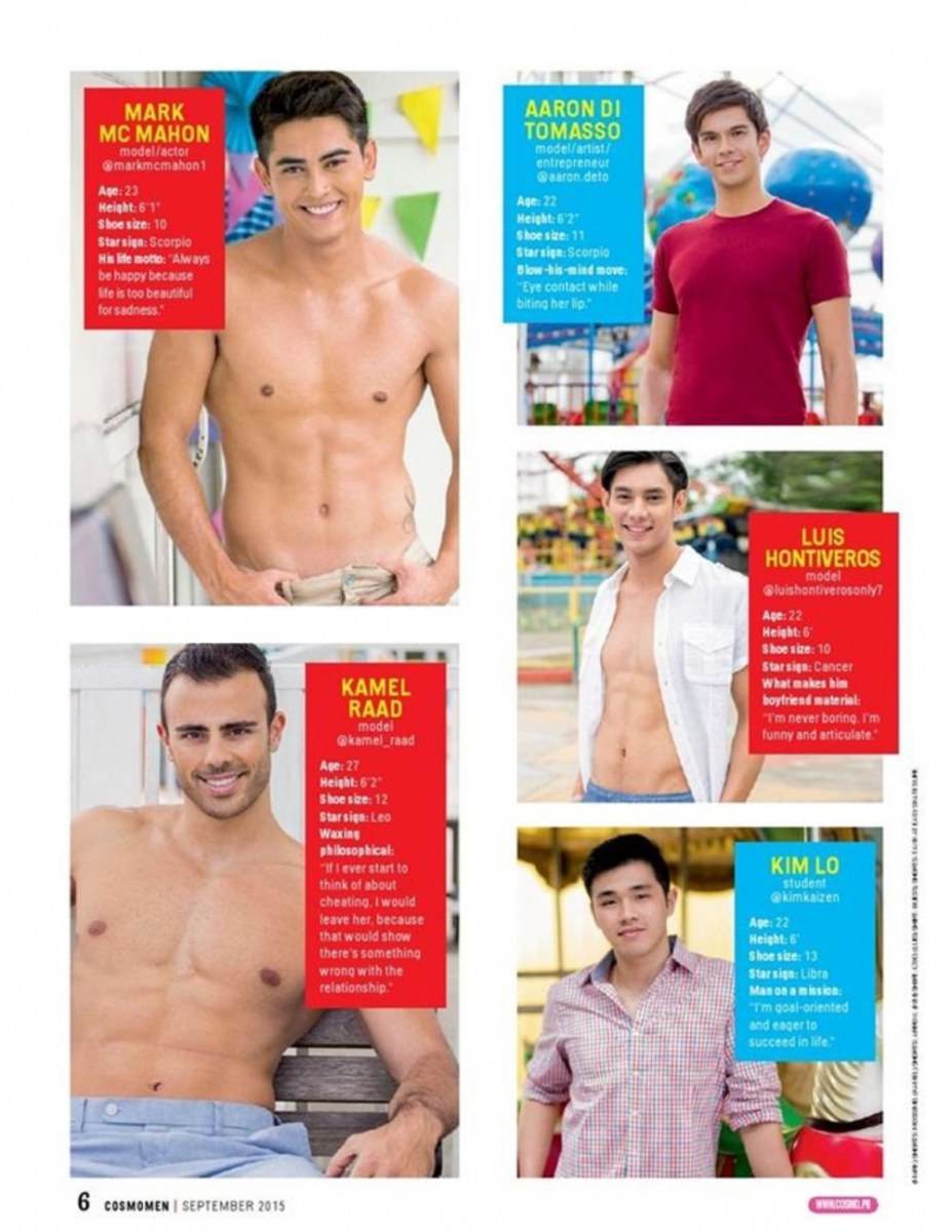 หนุ่มปินส์ หุ่นแน่นๆ @Cosmo Men Philippines September 2015