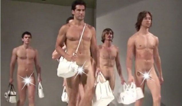 แฟชั่นสะท้านโลก! Madrid Fashion Show Features Naked Male Models..!!