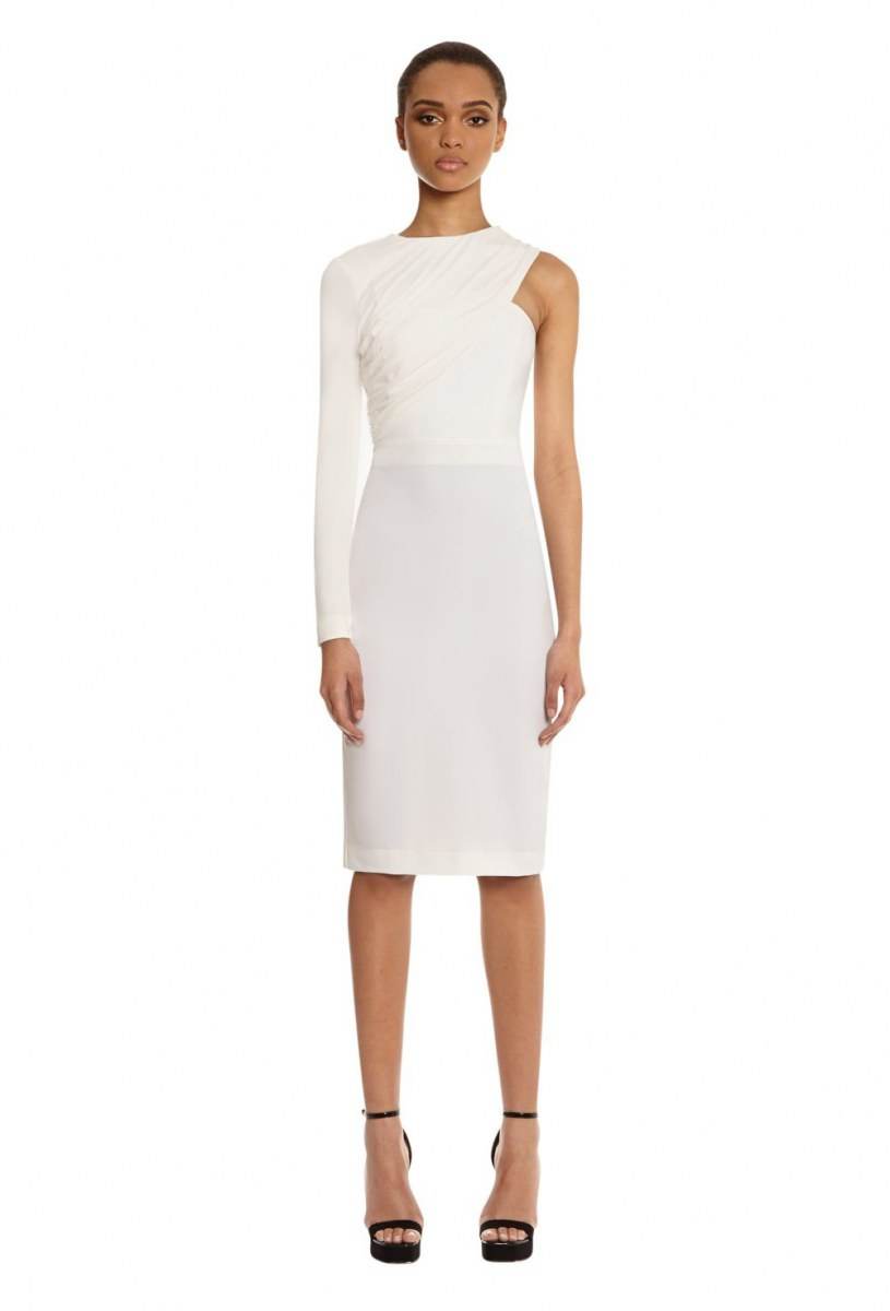 AQ/AQ Jen Ruched Knee Length Dress