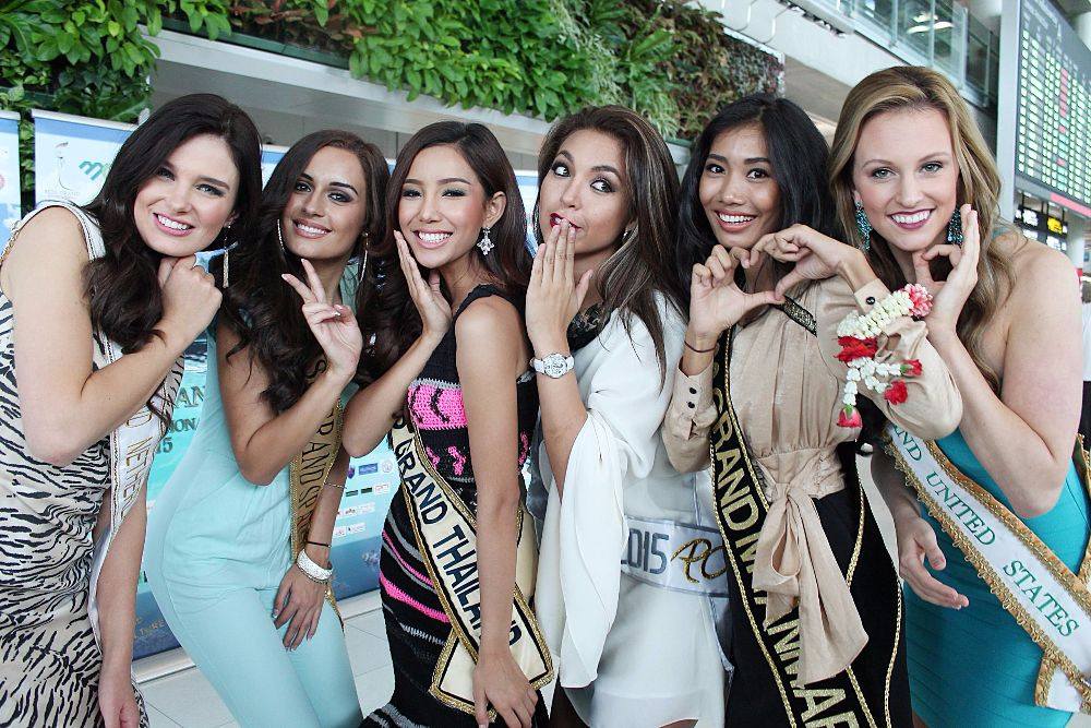 นางงามทั่วโลกเดินทางถึงไทย ในการประกวด Miss Grand International 2012