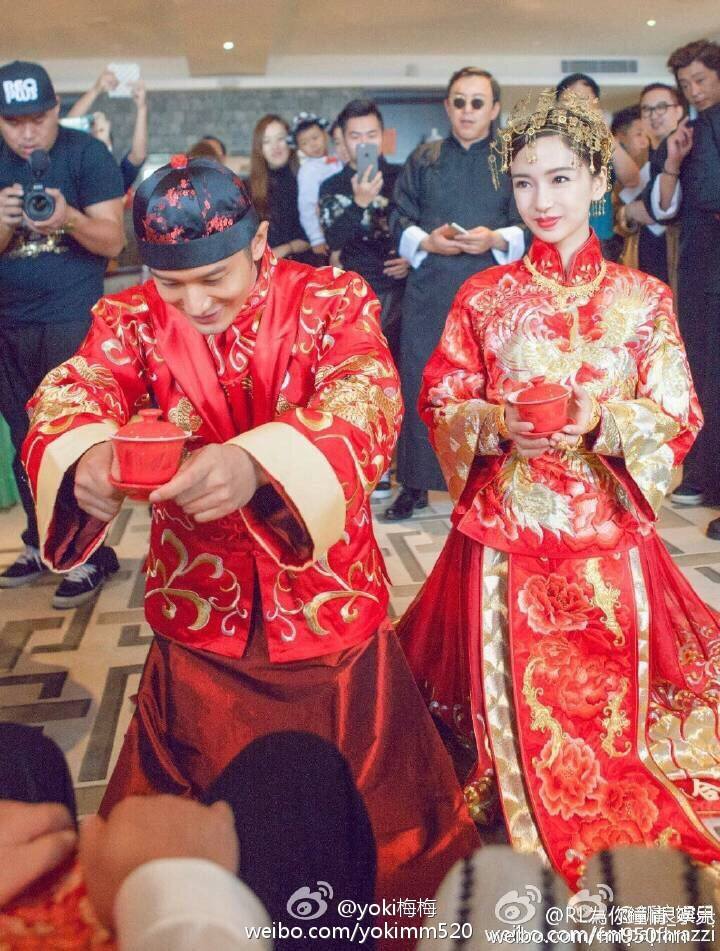 งานแต่งงานของ หวงเสี่ยวหมิง และแองเจอล่า เบบี้ (หยางหยิง) สองนักแสดงจากจีน
