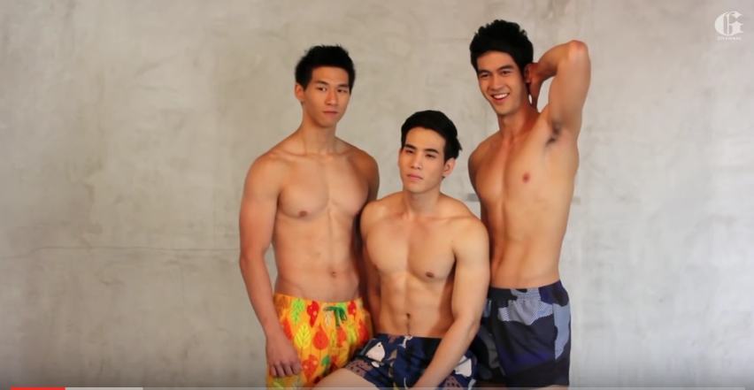 นายแบบไทยหนุ่ม ขาวใสอมชมพู + หนุ่มมาดเข้ม
