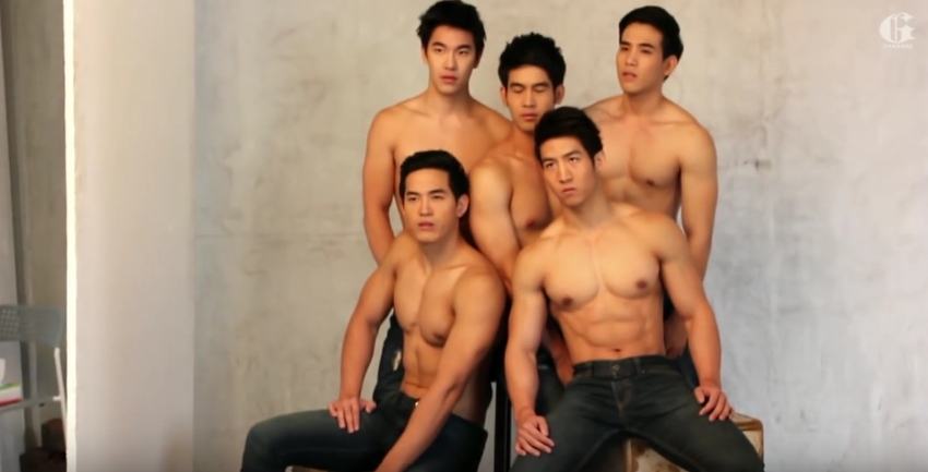 นายแบบไทยหนุ่ม ขาวใสอมชมพู + หนุ่มมาดเข้ม