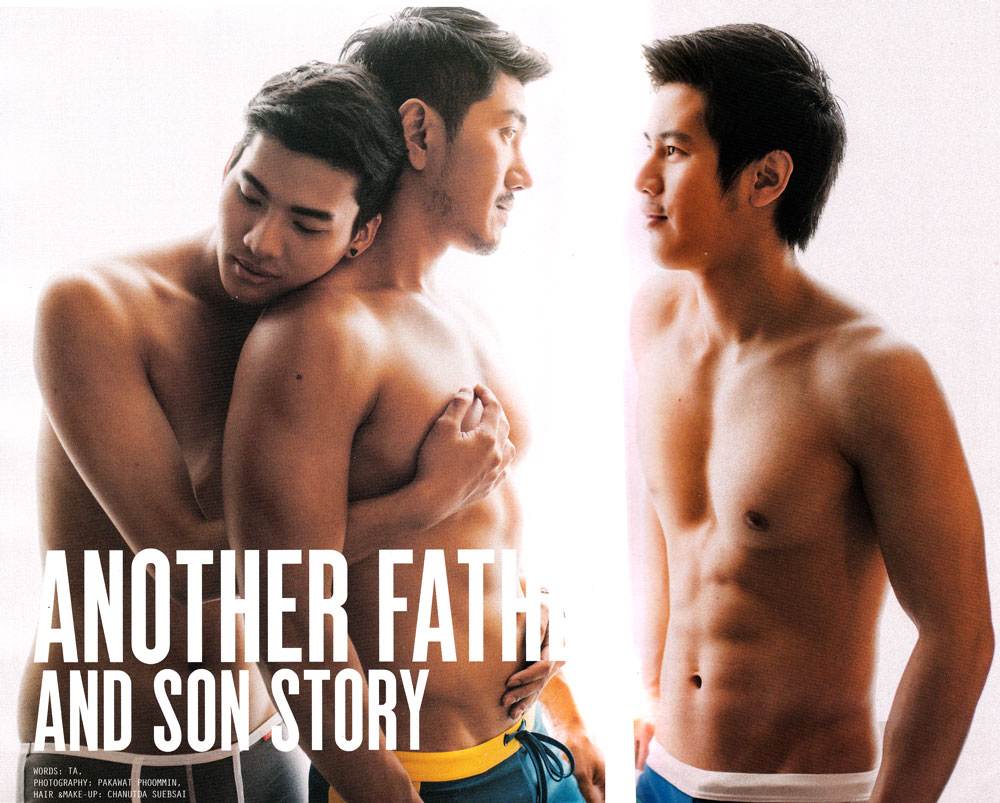 ภาพแฟชั่นหนังเกย์เรท 20+ Father & Son จากนิตยสาร Attitude