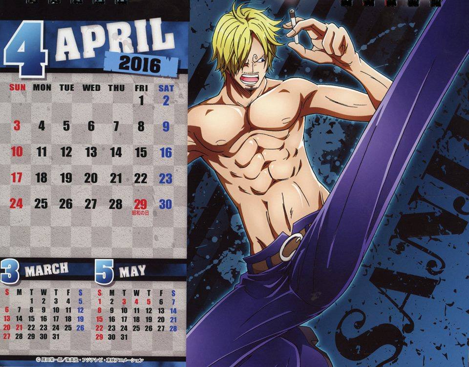 One Piece - Body Calendar 2016