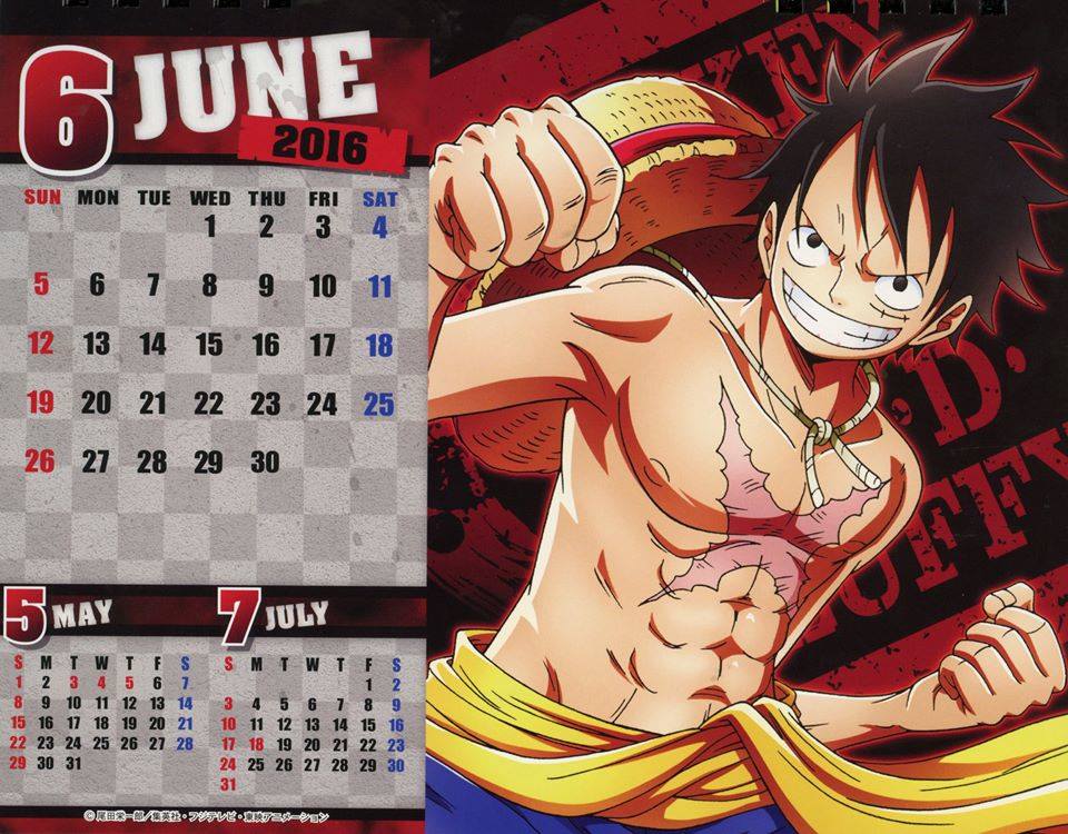 One Piece - Body Calendar 2016