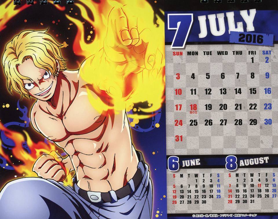 One Piece - Body Calendar 2016