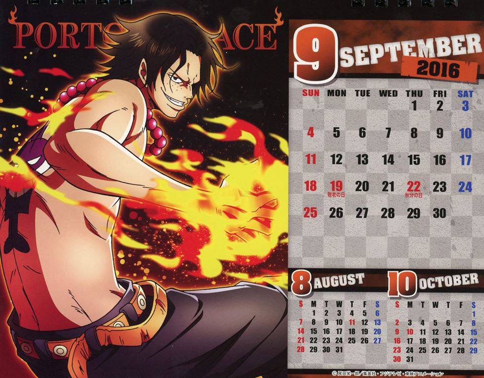 One Piece - Body Calendar 2016