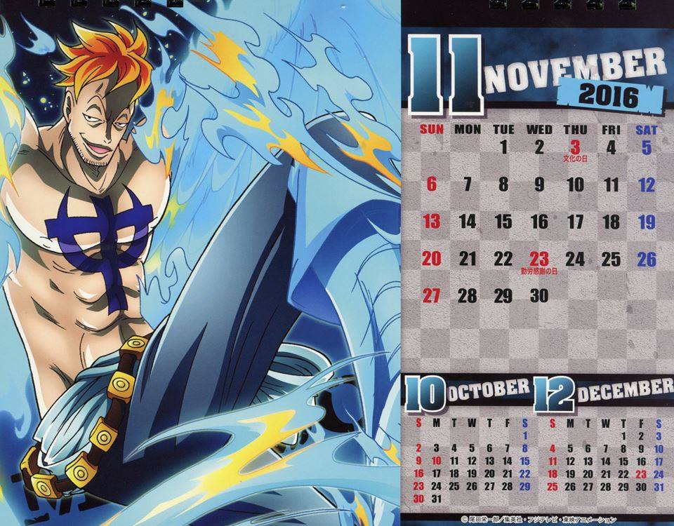 One Piece - Body Calendar 2016