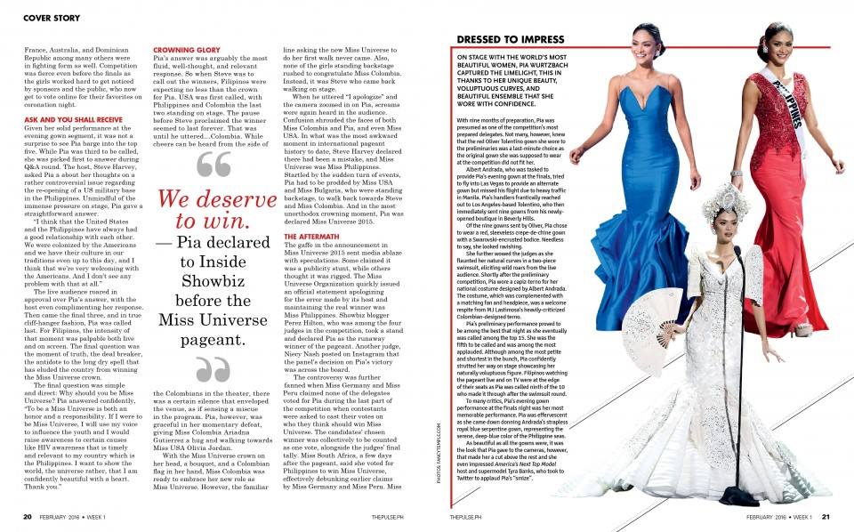 Pia Wurtzbach @ Inside Showbiz Weekly February 2016