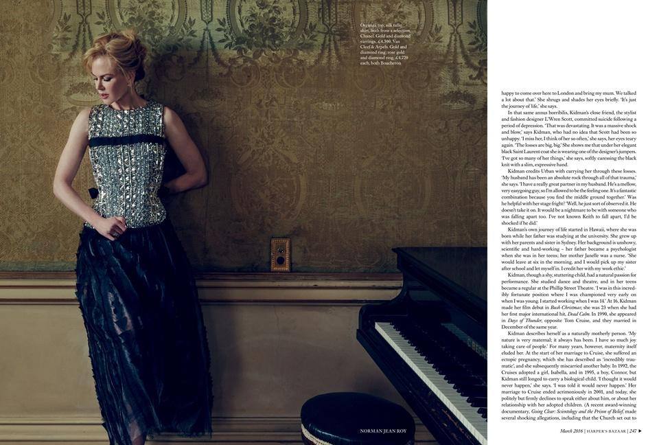 Nicole Kidman @ Harper's Bazaar UK March 2016