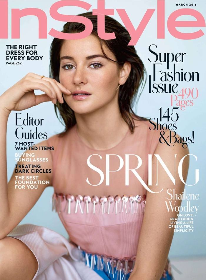 Shailene Woodley @ InStyle US March 2016