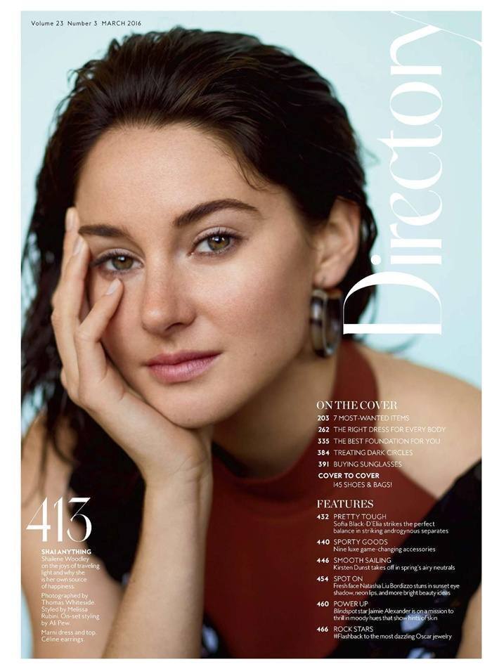 Shailene Woodley @ InStyle US March 2016