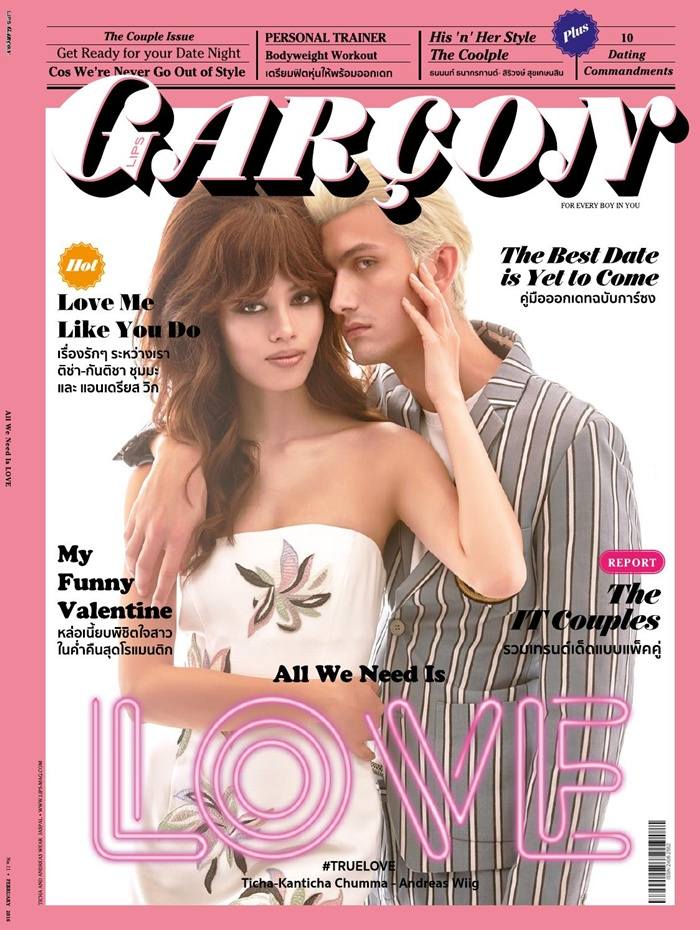 ติช่า ควงแฟนหนุ่ม แอนเดรียส วิก ถ่ายแบบขึ้นปก Lips Gar&ccedil;on