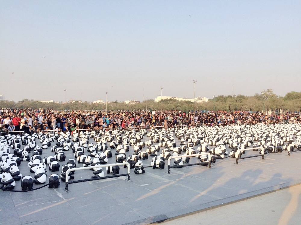 เก็บภาพบรรยากาศ "1,600 Pandas+ World Tour in Thailand" วันนี้วันแรก ที่บริเวณมณฑลพิธีท้องสนามหลวงมาให้ชมกันครับ