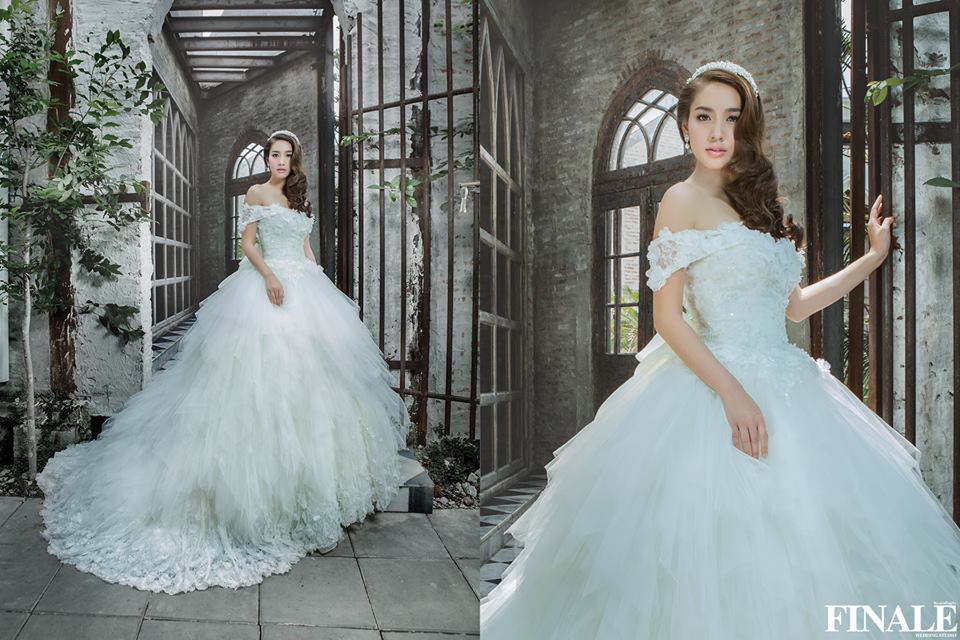 มิน พีชญา ในชุดเจ้าสาวสุดหรูหราอลังการ ^_^