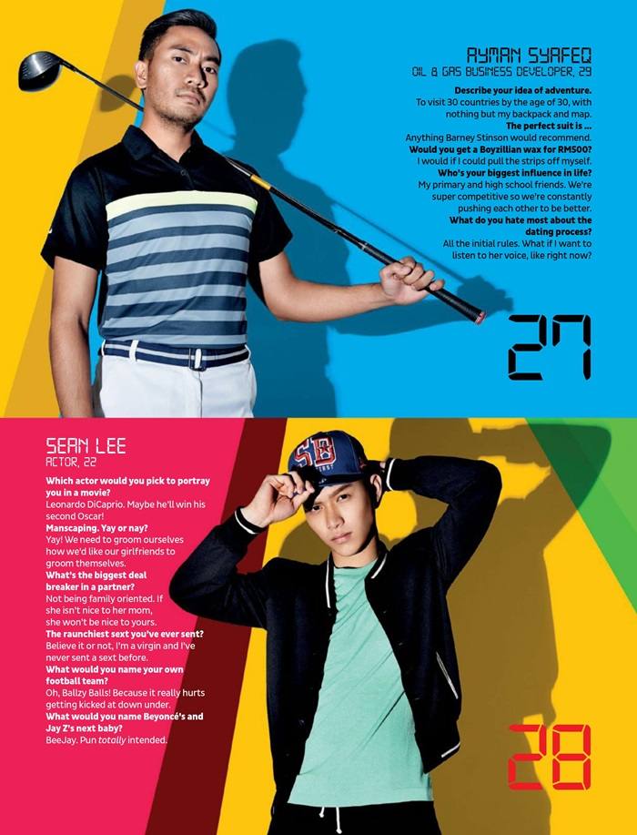 เผยโฉม 50 หนุ่มโสดในฝันของสาวคลีโอ (มาเลเซีย) 2016