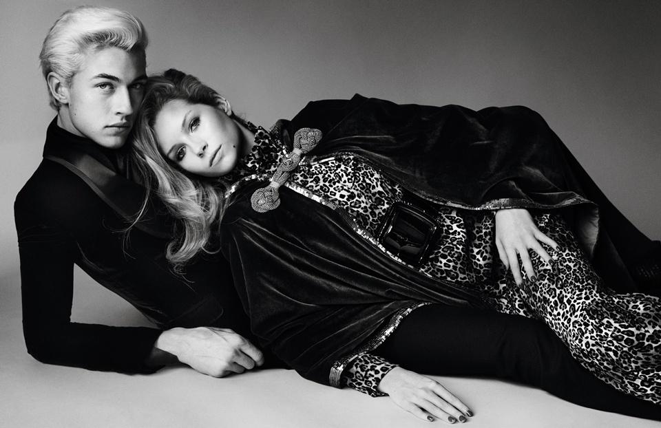 Lottie Moss & Lucky Blue Smith @ Vogue Paris May 2016