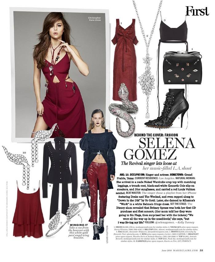 Selena Gomez @ Marie Claire US June 2016