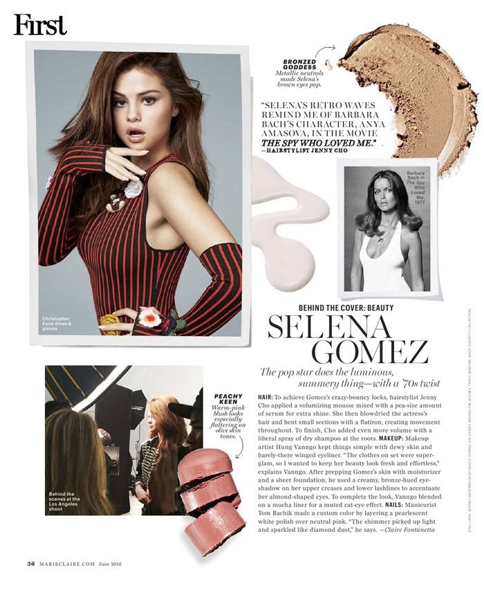 Selena Gomez @ Marie Claire US June 2016