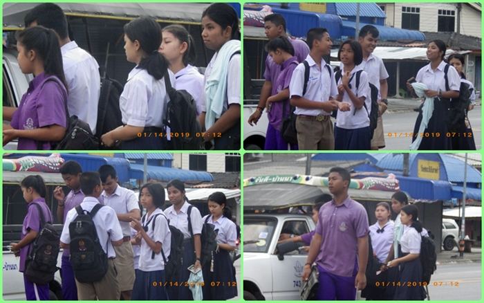 ลงจากรถสองแถว