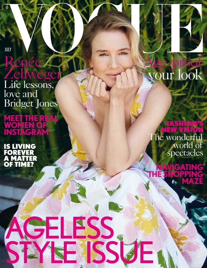 Ren&eacute;e Zellweger @ Vogue UK July 2016