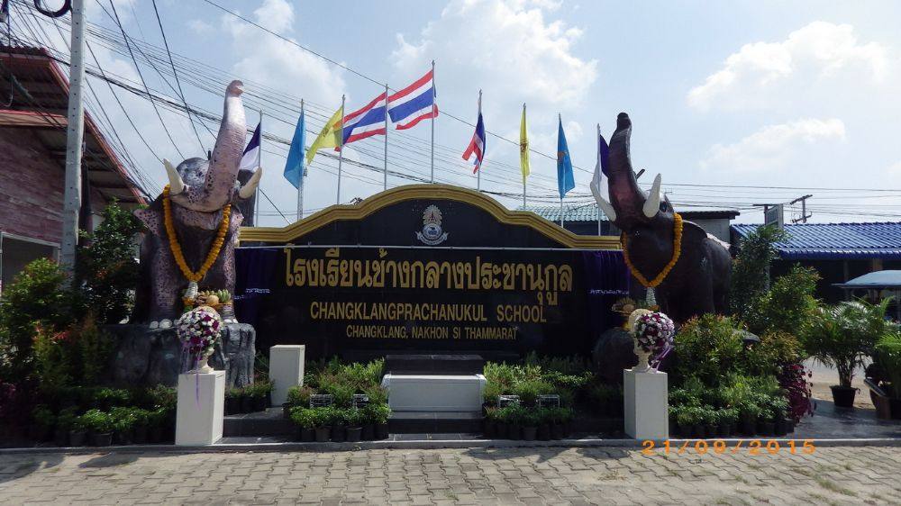 อยู่ด้านหลังตลาด วัด