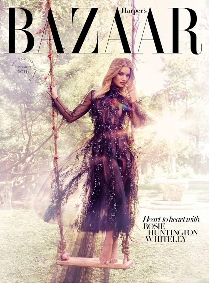 Rosie Huntington-Whiteley @ Harper's Bazaar UK September 2016
