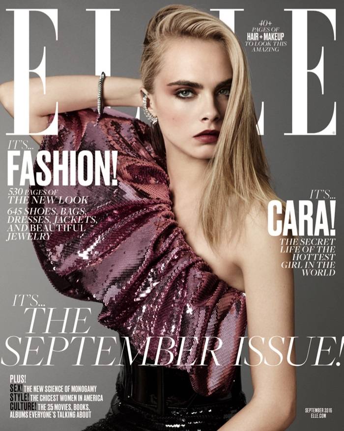 Cara Delevingne @ Elle US September 2016