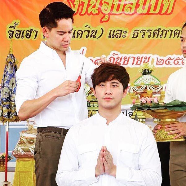 พิธีปลงผมนาค "บี้ เคพีเอ็น" บวชทดแทนพระคุณพ่อแม่..ขออนุโมทนาบุญด้วย สาธุ