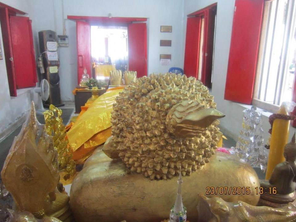 พระนอนหงาย วัดราชคฤห์ ตลาดพลู ธนบุรี บางกอก