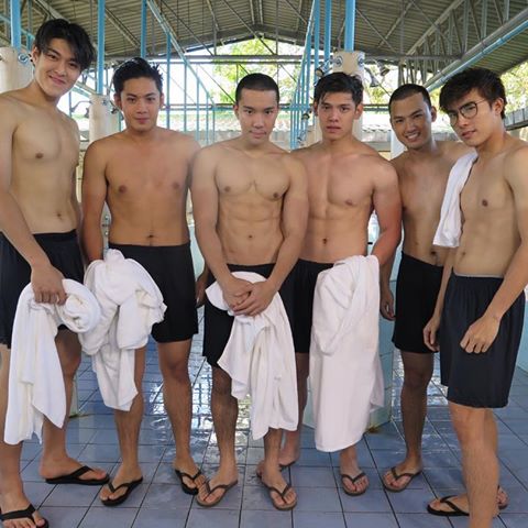 ฉากผู้ชายอาบน้ำ ละครนางอาย