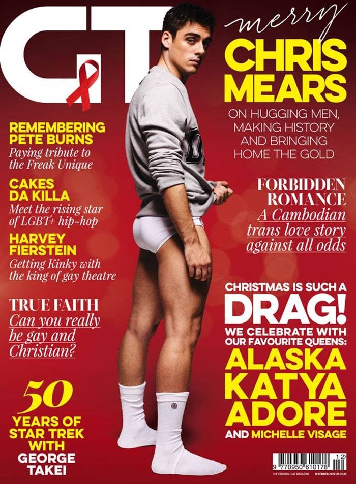 Chris Mears @ Gay Times UK December 2016