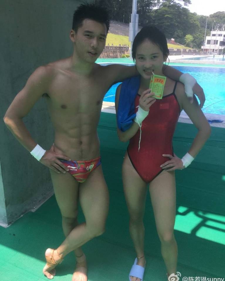 Chen Aisen นักกระโดดน้ำรูปร่างดี sexy สมส่วน