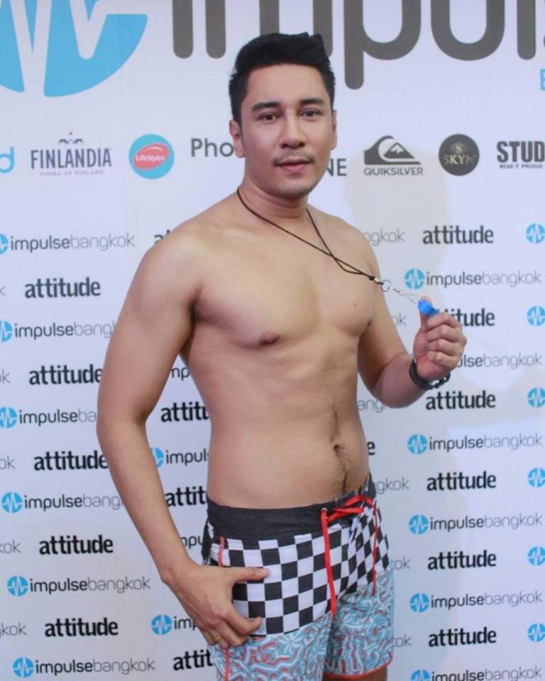 น้องป๊อป นายแบบในงาน Impulse Bangkok & Attitude present Sailor Pool Party