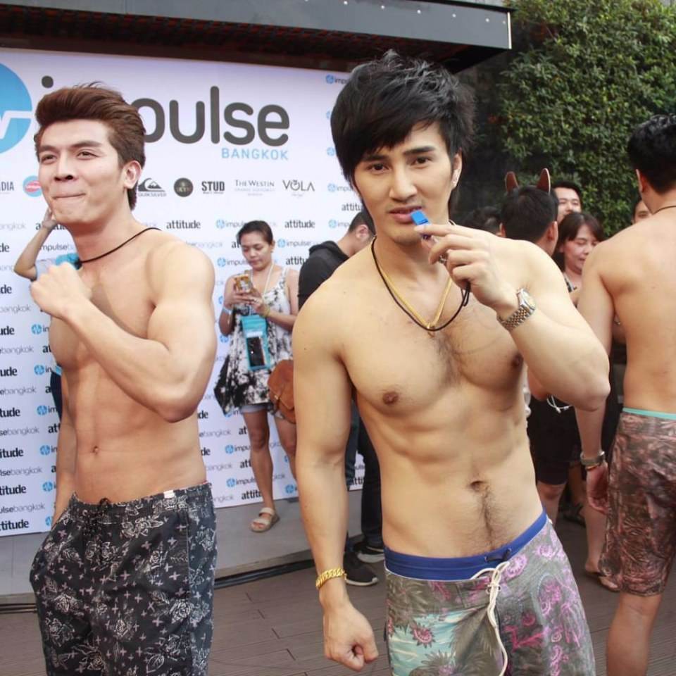 น้องป๊อป นายแบบในงาน Impulse Bangkok & Attitude present Sailor Pool Party