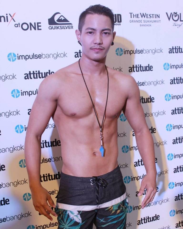 น้องป๊อป นายแบบในงาน Impulse Bangkok & Attitude present Sailor Pool Party